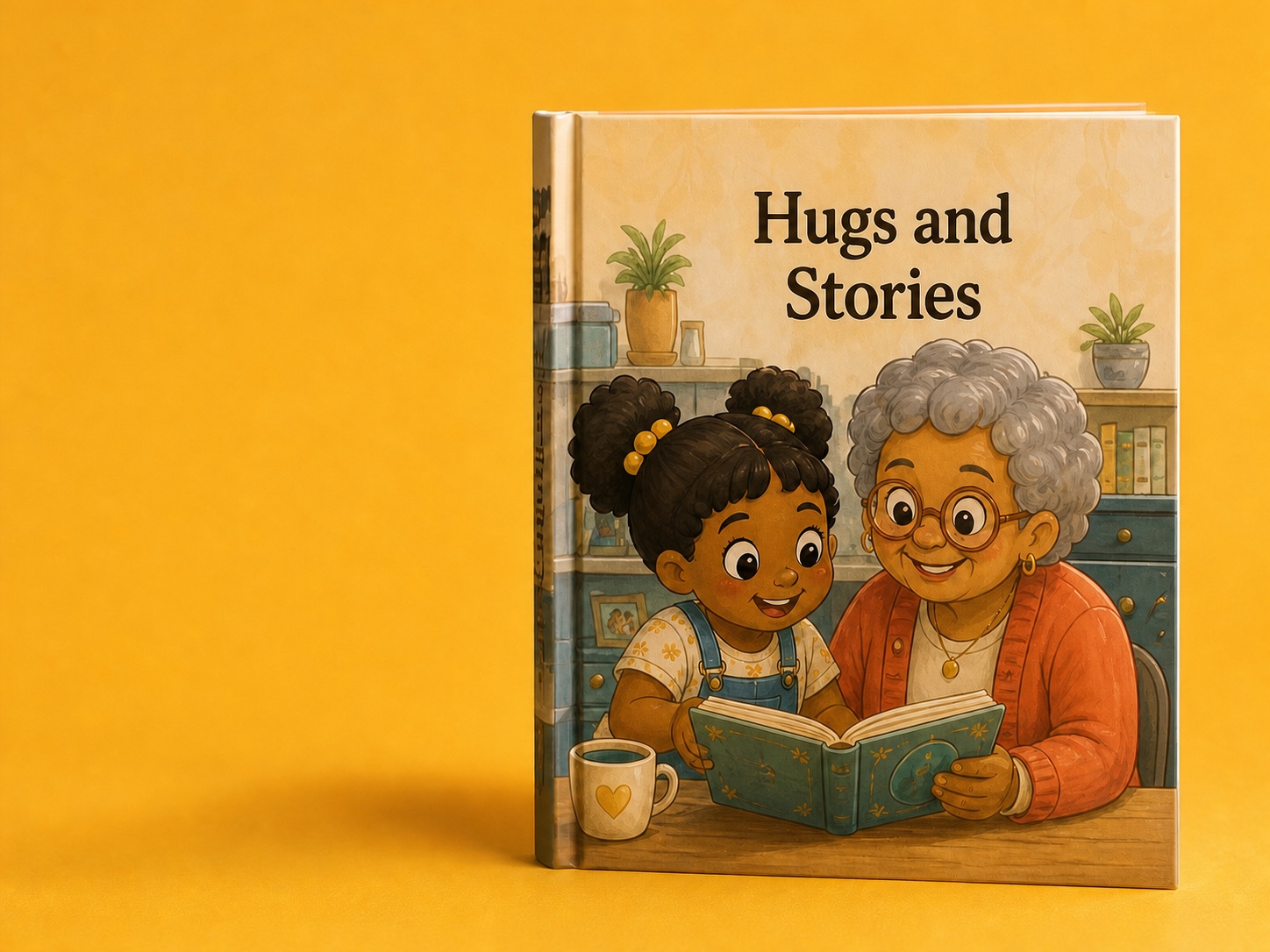 Cover of an illustrated book showing a child reading with her grandmother.